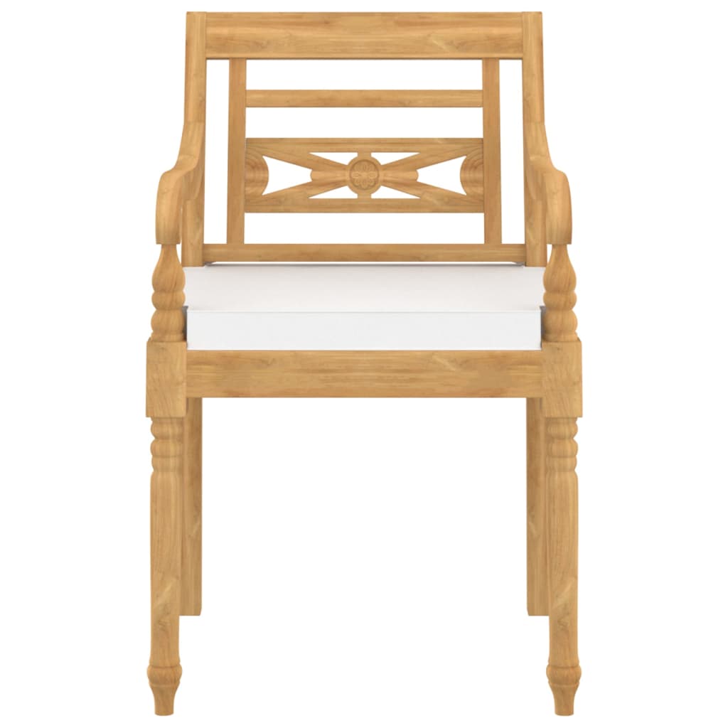Batavia Chairs Patio Garden Lounge Chair with Cushions Solid Wood Teak vidaXL - Picture 50 of 57