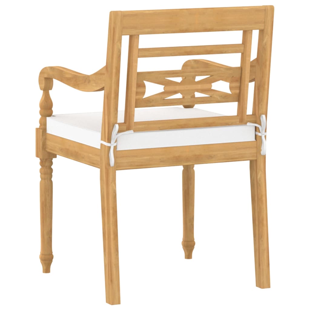 Batavia Chairs Patio Garden Lounge Chair with Cushions Solid Wood Teak vidaXL - Picture 52 of 57