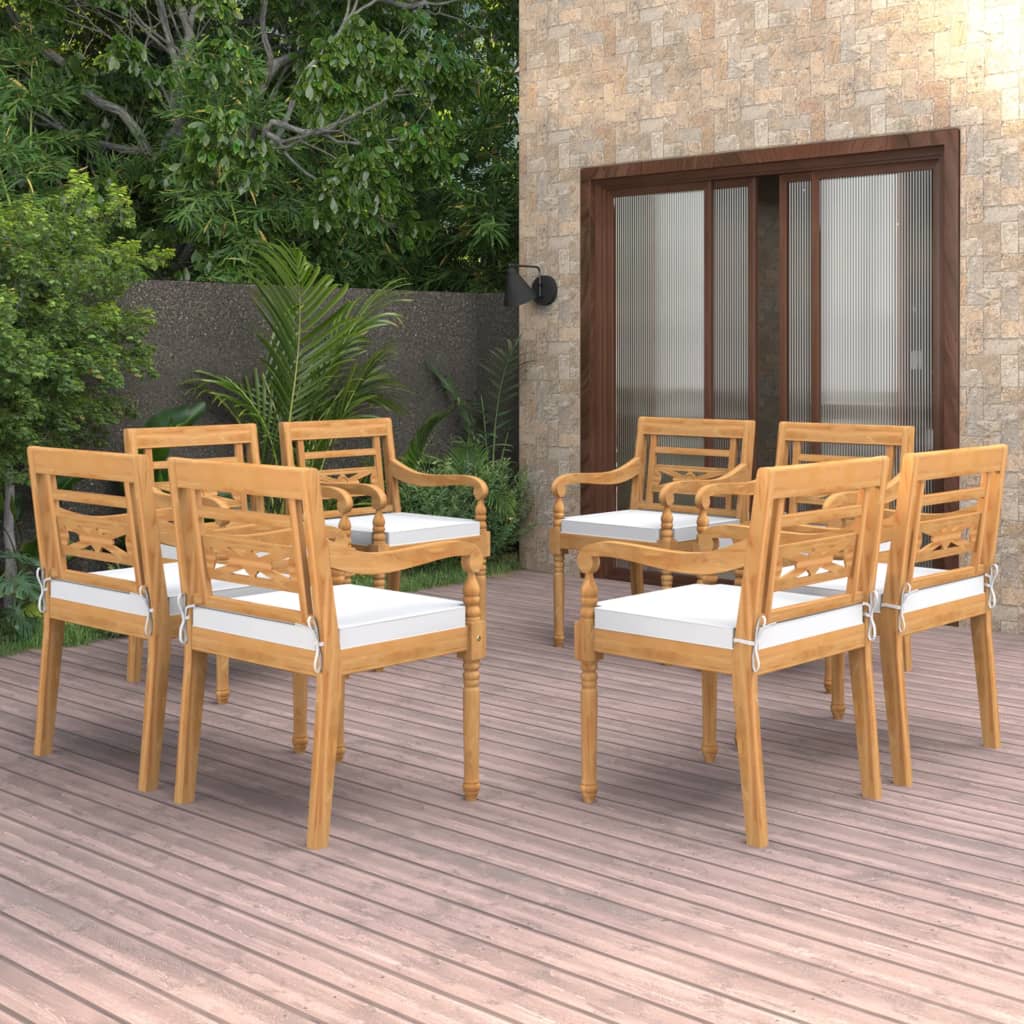 Batavia Chairs Patio Garden Lounge Chair with Cushions Solid Wood Teak vidaXL - Picture 47 of 57
