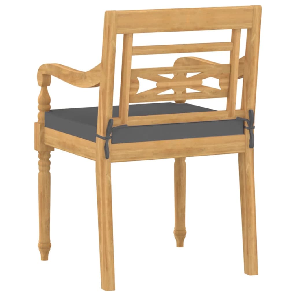 Batavia Chairs Patio Garden Lounge Chair with Cushions Solid Wood Teak vidaXL - Picture 28 of 57