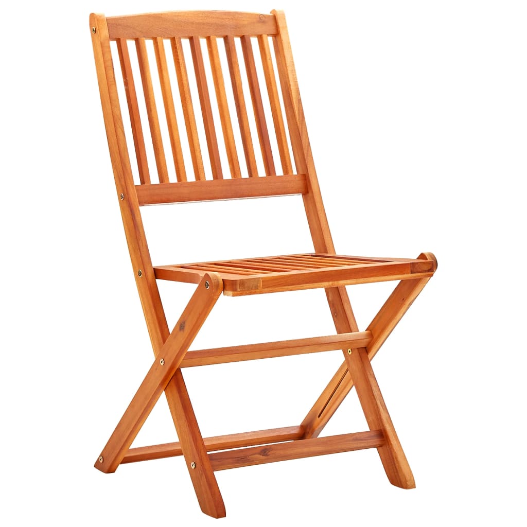 vidaXL Set mobilier de exterior pliabil, 3 piese, lemn masiv eucalipt