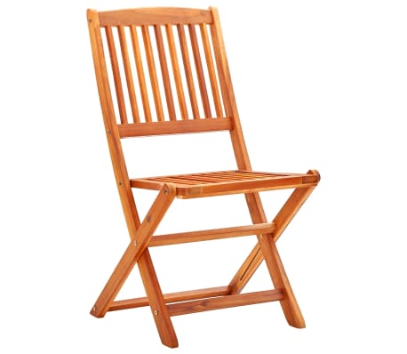 vidaXL Sulankstomas valgomojo komplektas, 5 dalių, eukalipto masyvas