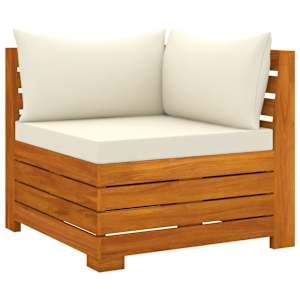 vidaXL 6 Piece Garden Lounge Set with Cushions Solid Acacia Wood