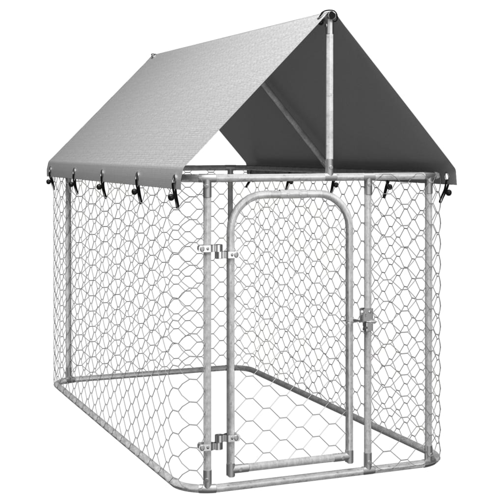 Photos - Dog Kennel VidaXL Outdoor  with Roof 78.7"x39.4"x59.1" 