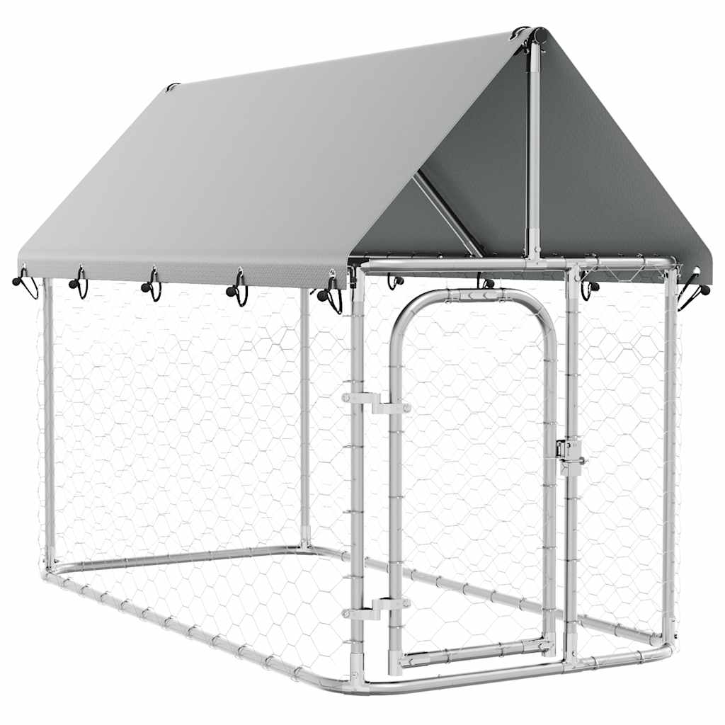 vidaXL Venkovní psí kotec se střechou 200 x 100 x 150 cm