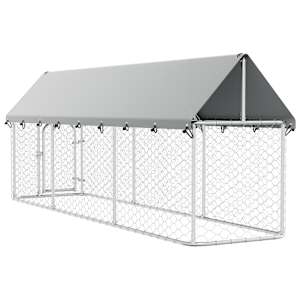 Venkovní psí kotec se střechou 400 x 100 x 150 cm - obrázek 9