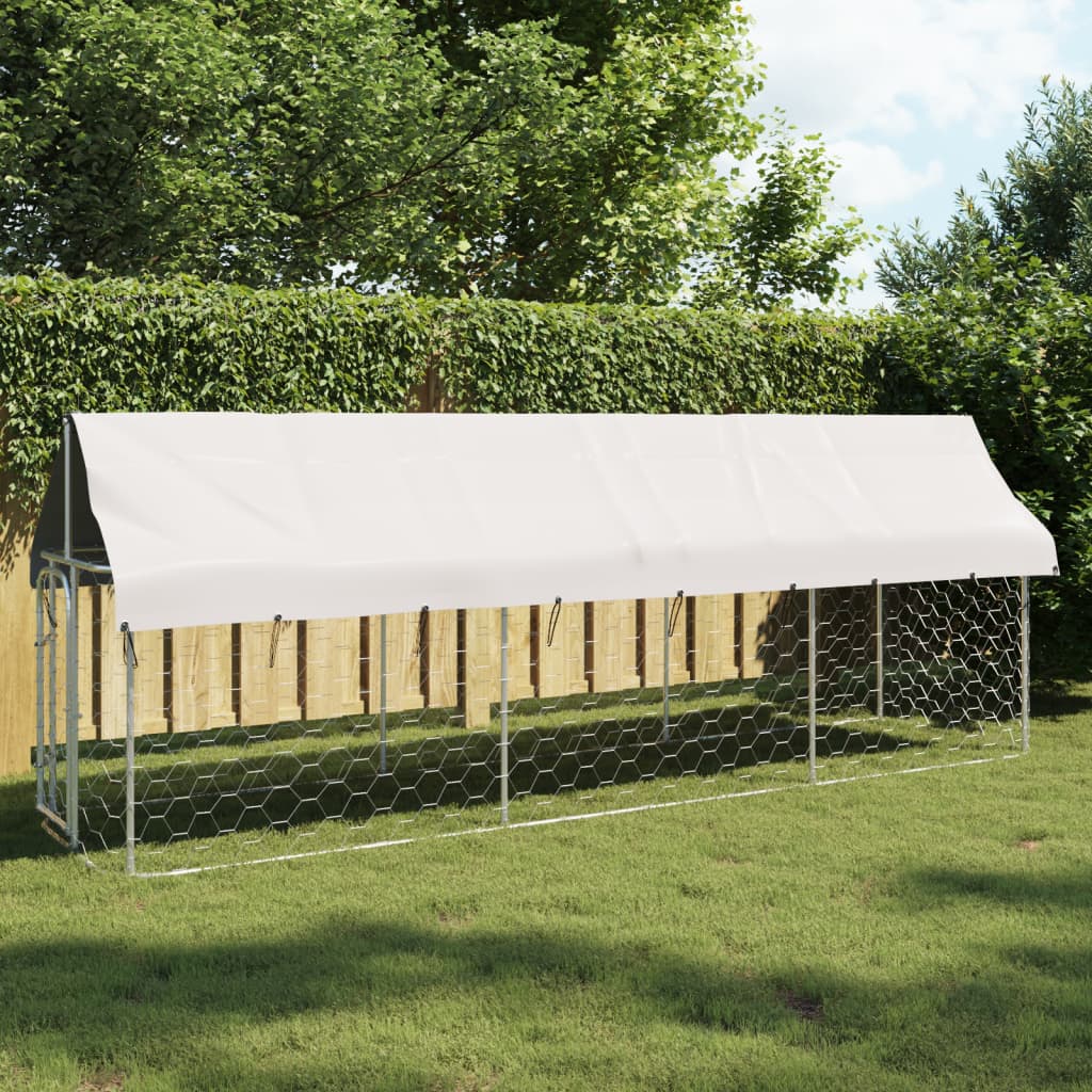 vidaXL Outdoor-Hundezwinger mit Dach 400x100x150 cm