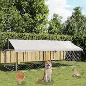 Zunanji pasji boks s streho 400x200x150 cm