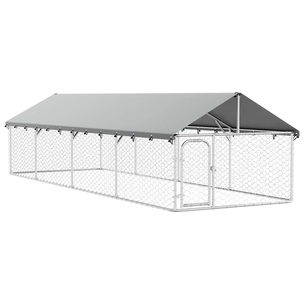 vidaXL Venkovní psí kotec se střechou 600 x 200 x 150 cm