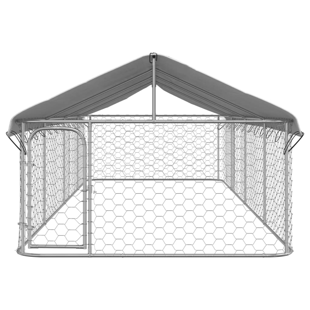 vidaXL Hondenkennel voor buiten met dak 600x200x150 cm