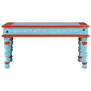 vidaXL Salongbord heltre mango bl&aring; h&aring;ndmalt