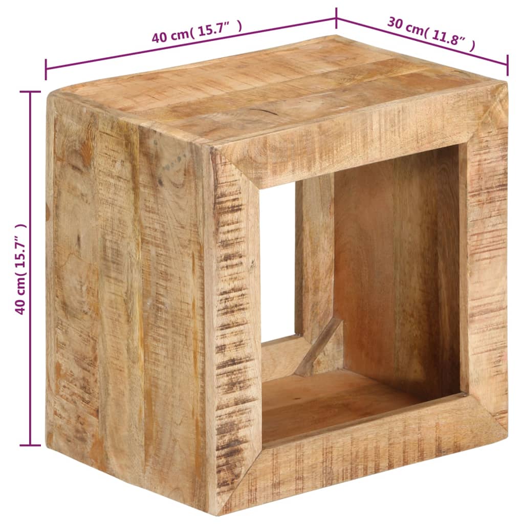 Stolička 40 x 30 x 40 cm masivní mangovníkové dřevo