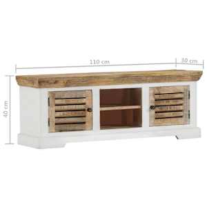 TV skříňka 110 x 30 x 40 cm masivní mangovníkové dřevo - obrázek 9