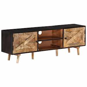 TV omarica 140x30x46 cm trden mangov les in les akacije