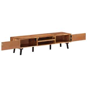 TV stolek 145 x 35 x 35 cm masivní akáciové dřevo - obrázek 4