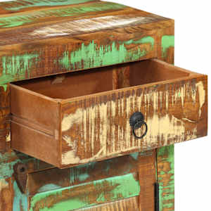 Příborník 110 x 30 x 65 cm masivní recyklované dřevo - obrázek 8