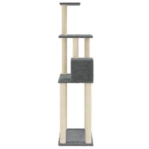 Škrabadlo pro kočky se sisalovými sloupky tmavě šedé 147 cm - obrázek 5