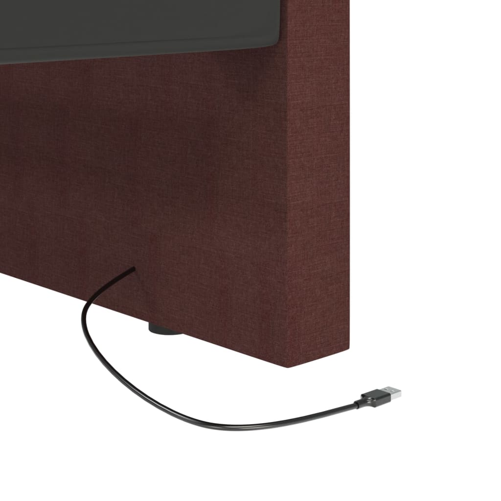 lila USB-s szövetborítású dívány matraccal 90 x 200 cm