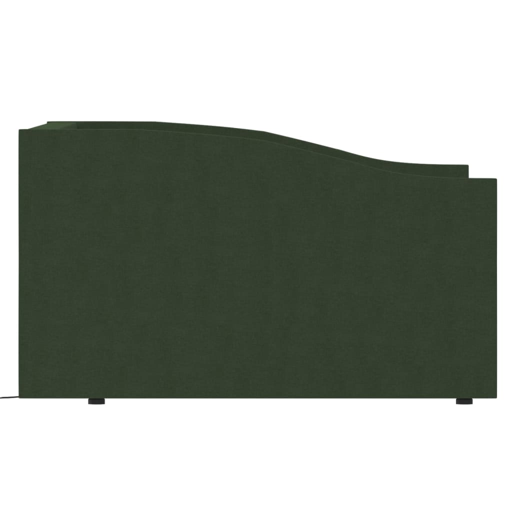 sötétzöld USB-s szövetborítású dívány matraccal 90 x 200 cm