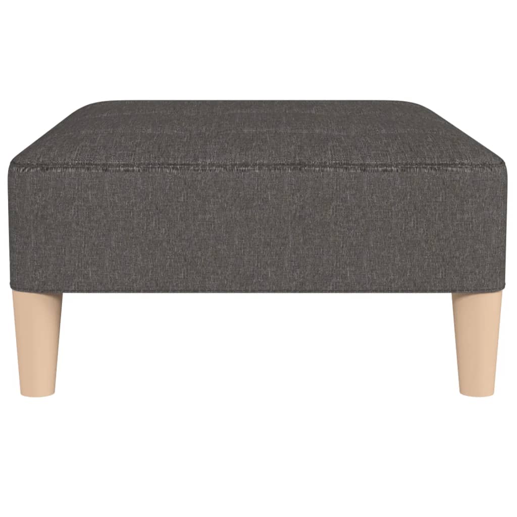 kétszemélyes sötétszürke szövet kanapéágy lábtartóval