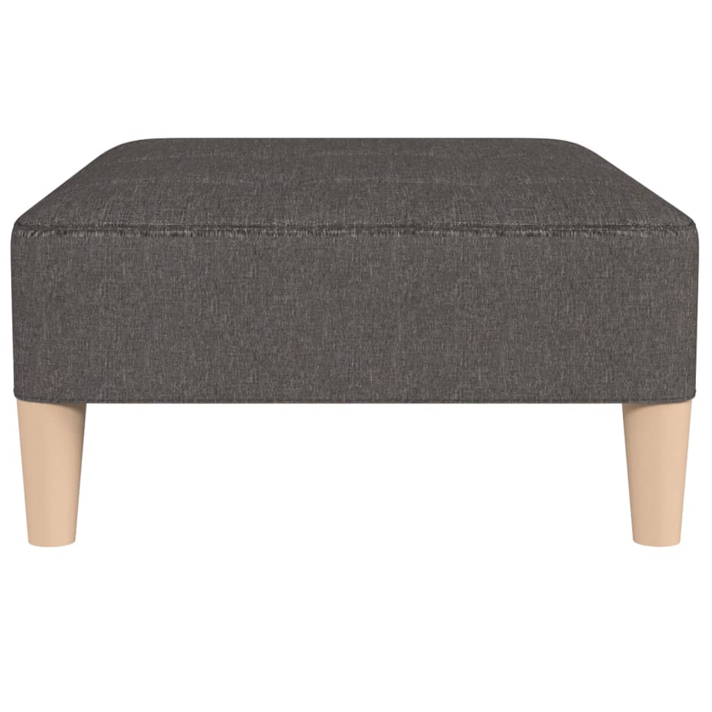 kétszemélyes sötétszürke szövet kanapéágy lábtartóval