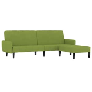 vidaXL Dvivietė sofa-lova su pakoja, &scaron;viesiai žalios spalvos, aksomas