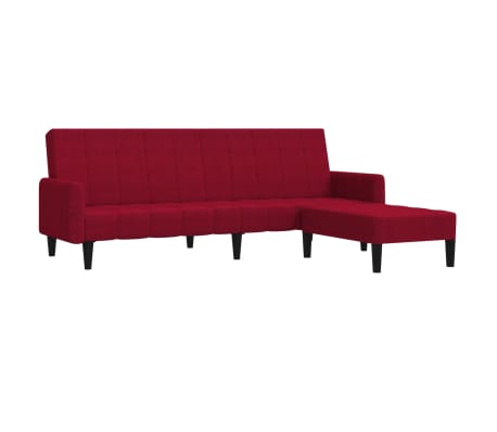 vidaXL Dvivietė sofa-lova su pakoja, raudonojo vyno spalvos, aksomas