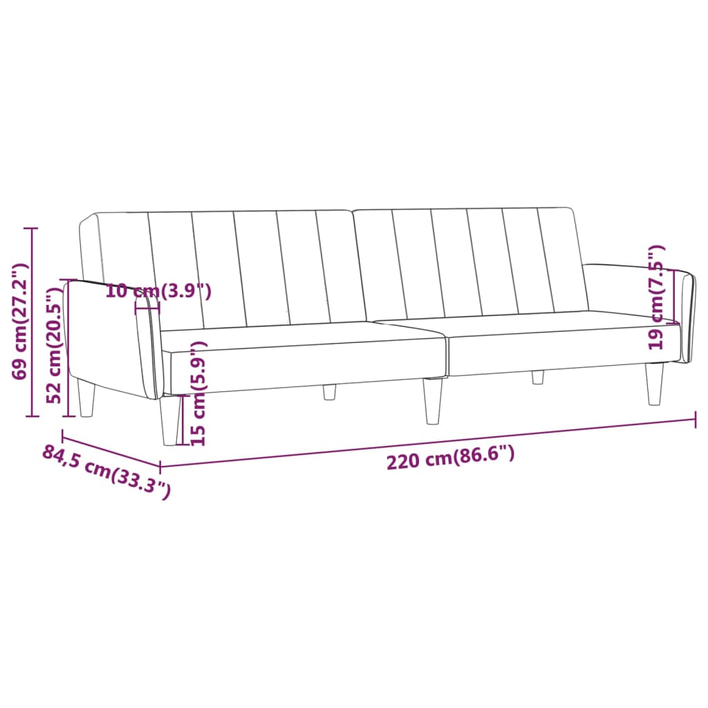 kétszemélyes krémszínű kanapéágy zsámollyal