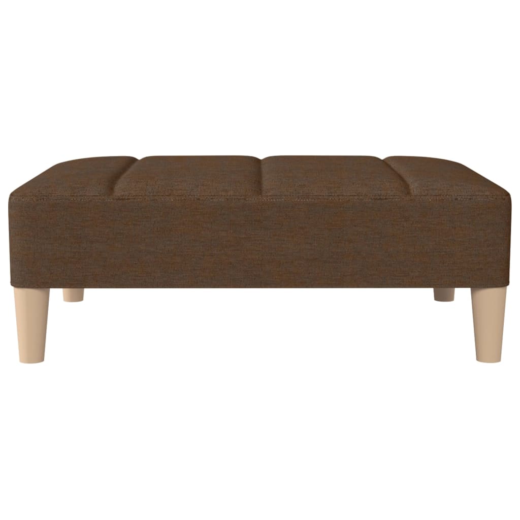 kétszemélyes barna szövet kanapéágy zsámollyal