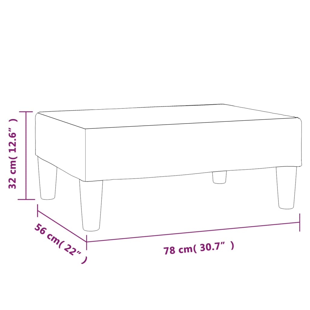 2-местен диван с две възглавници и табуретка, тъмносив, текстил