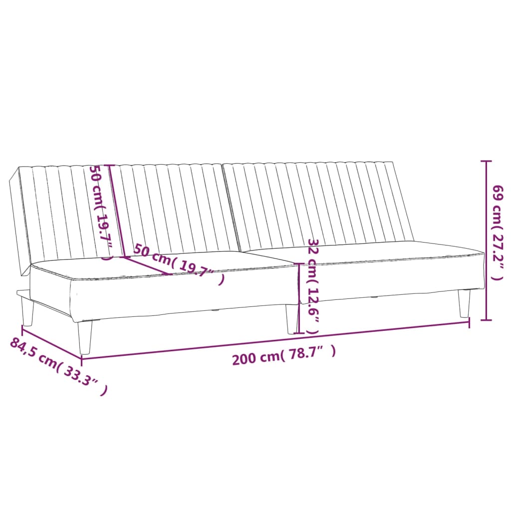 2-местен диван с табуретка, кремав, изкуствена кожа