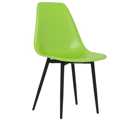 vidaXL Valgomojo kėdės, 6vnt., žalios spalvos, PP