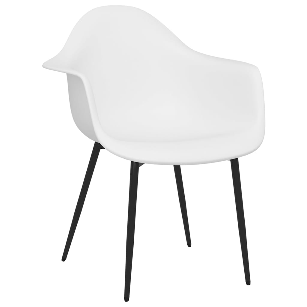 

vidaXL Eetkamerstoelen 6 st PP wit