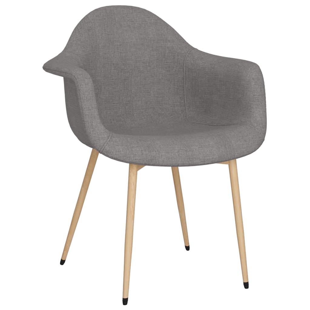 

vidaXL Eetkamerstoelen 4 st stof lichtgrijs