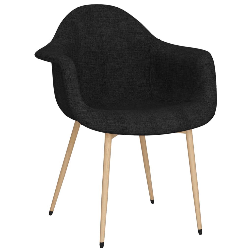 

vidaXL Eetkamerstoelen 4 st stof zwart