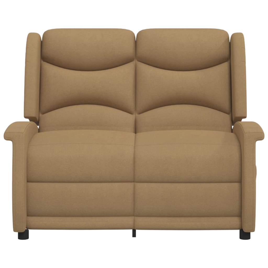 

vidaXL Fauteuil 2-zits verstelbaar microvezelstof taupe
