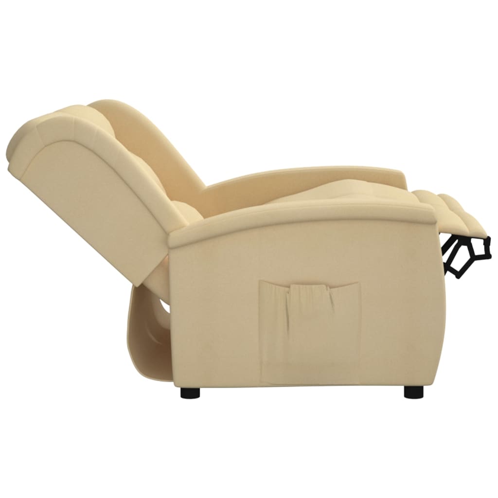 2-местен реклайнер, кремав, микрофибърен плат