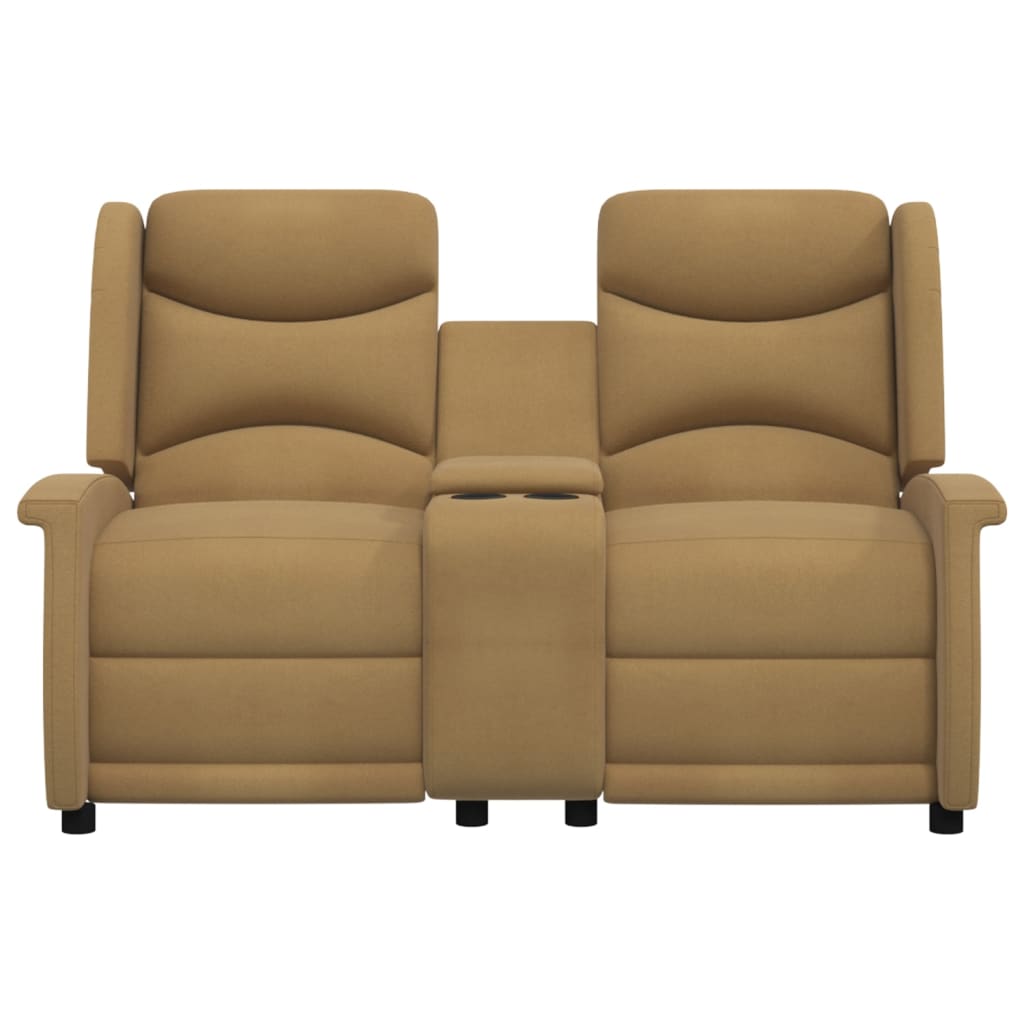 

vidaXL Fauteuil 2-zits verstelbaar microvezelstof taupe