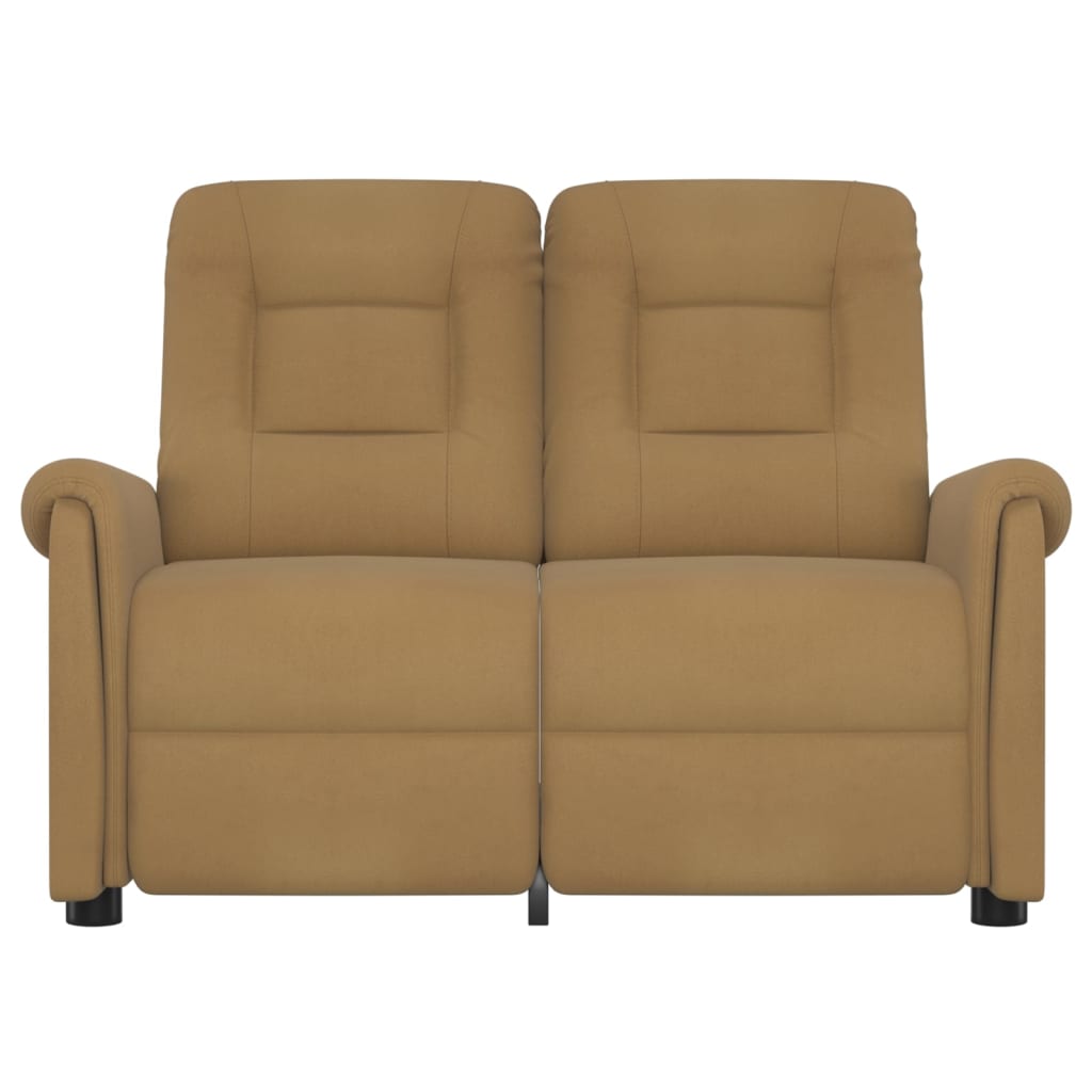 

vidaXL Fauteuil 2-zits verstelbaar microvezelstof taupe