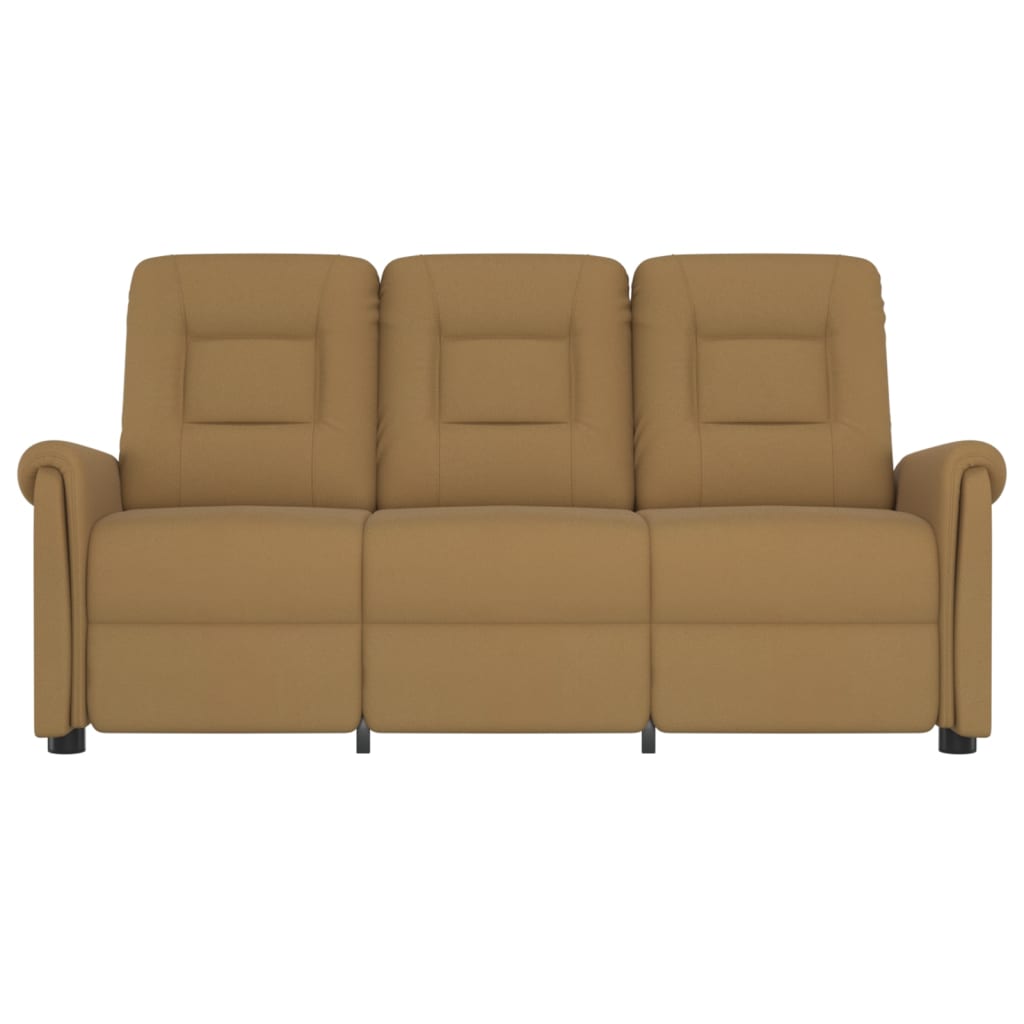 vidaXL 3-sits reclinerfåtölj taupe mikrofibertyg