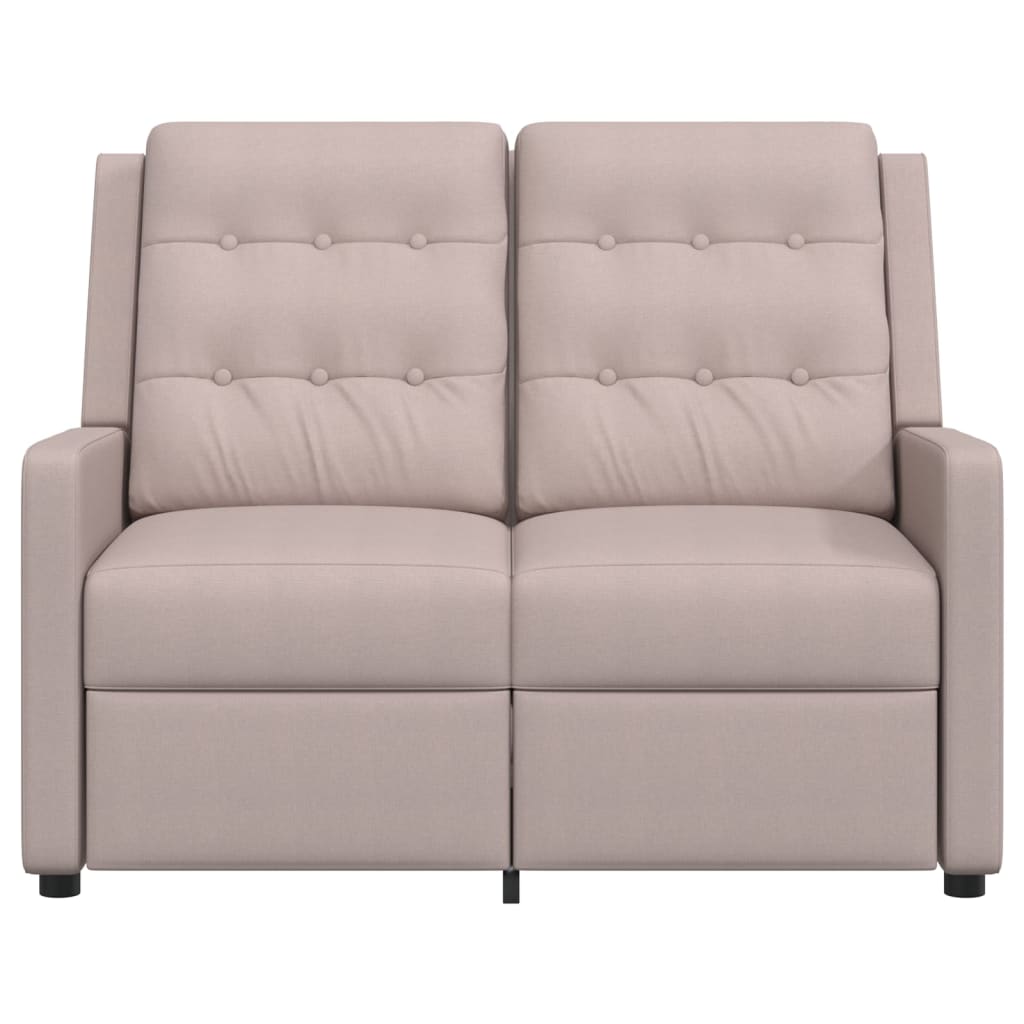 

vidaXL Fauteuil 2-zits verstelbaar stof taupe