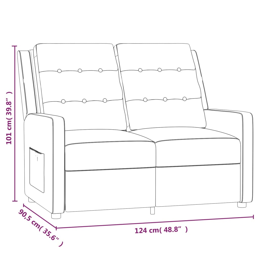 barna kétszemélyes dönthető szövet masszázsfotel