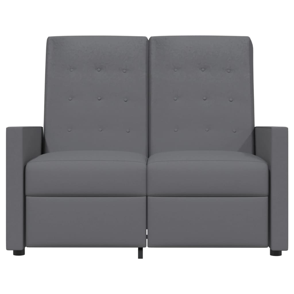vidaXL 2-sits reclinerfåtölj ljusgrå tyg