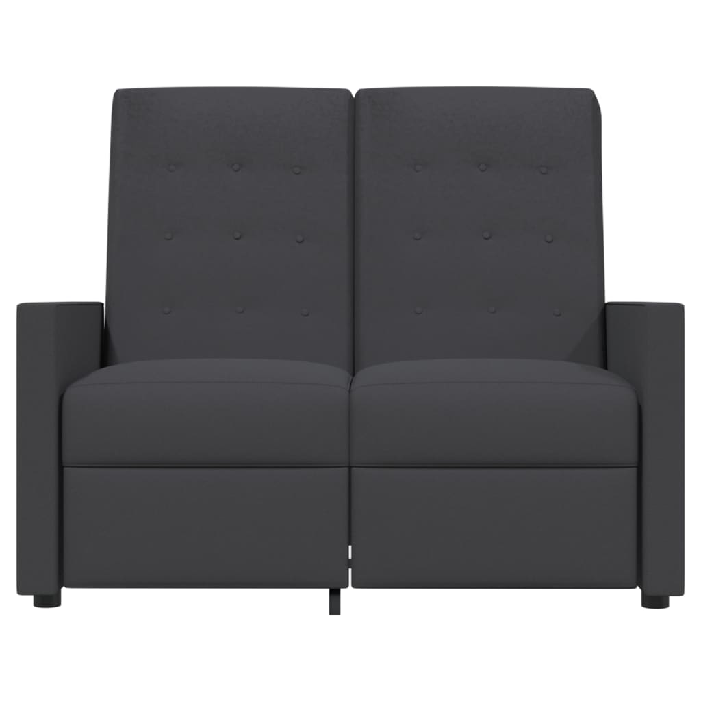 vidaXL 2-sits reclinerfåtölj mörkgrå tyg