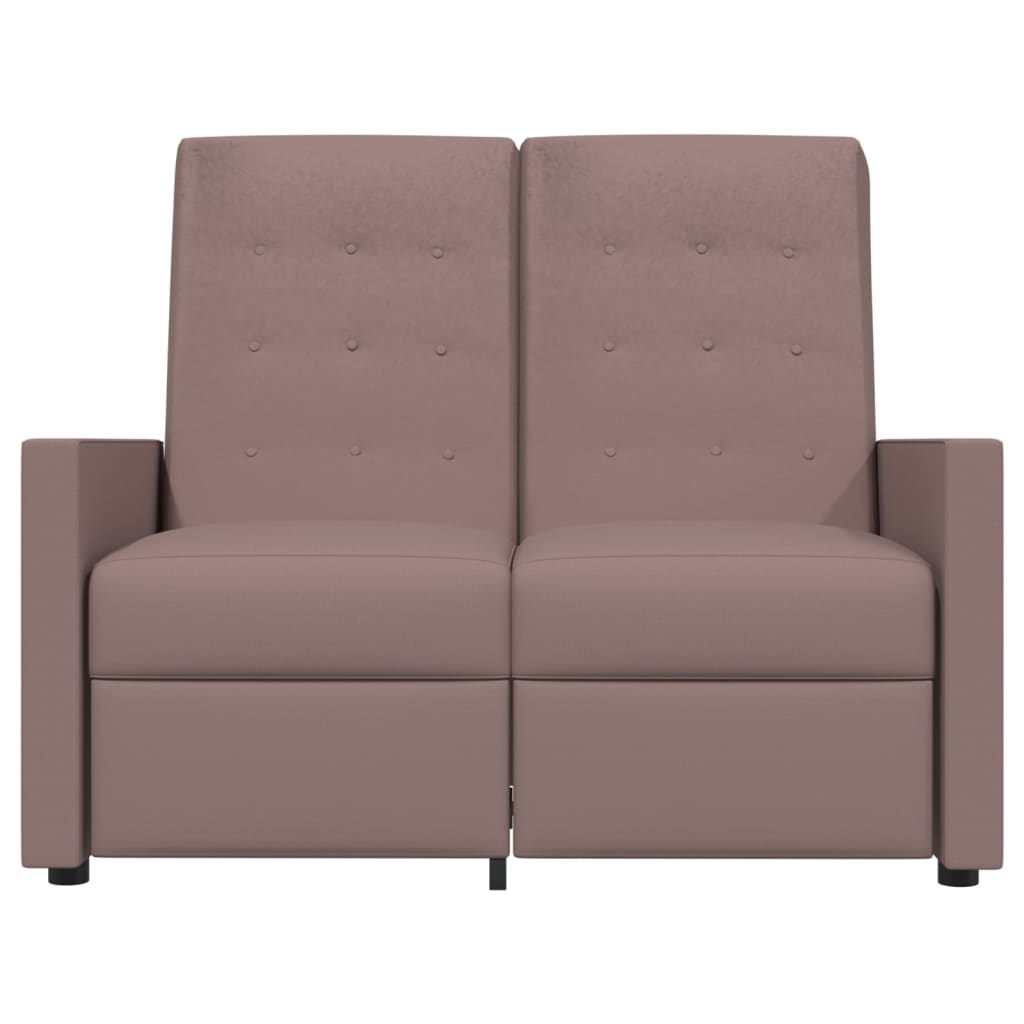 vidaXL reclinerfåtölj 2-sits taupe tyg