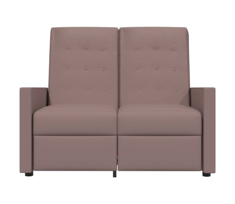 vidaXL reclinerfåtölj 2-sits taupe tyg