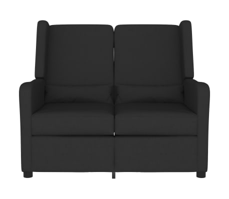 vidaXL 2-sits reclinerfåtölj svart tyg