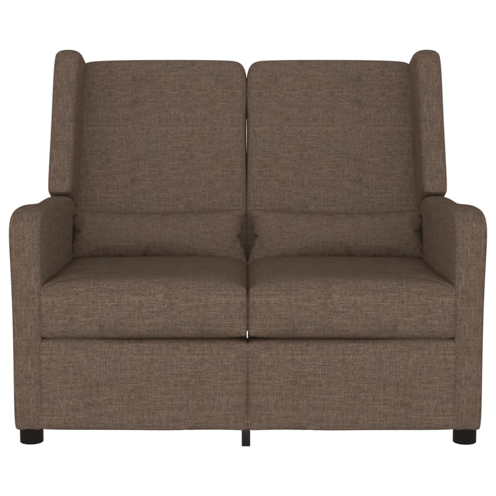 

vidaXL Fauteuil 2-zits verstelbaar stof taupe