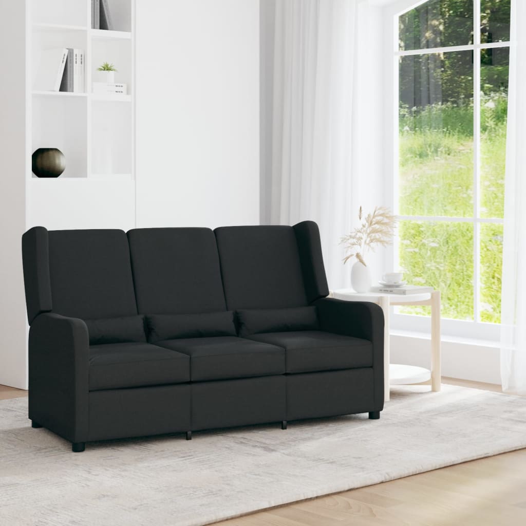 Relaxsofa 3-Sitzer Schwarz Stoff kaufen