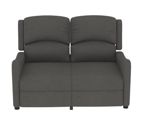 vidaXL 2-sits reclinerfåtölj mörkgrå tyg